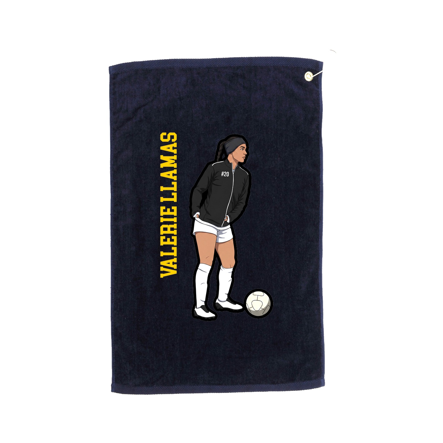 Golf Towel — Name Vertical in Navy