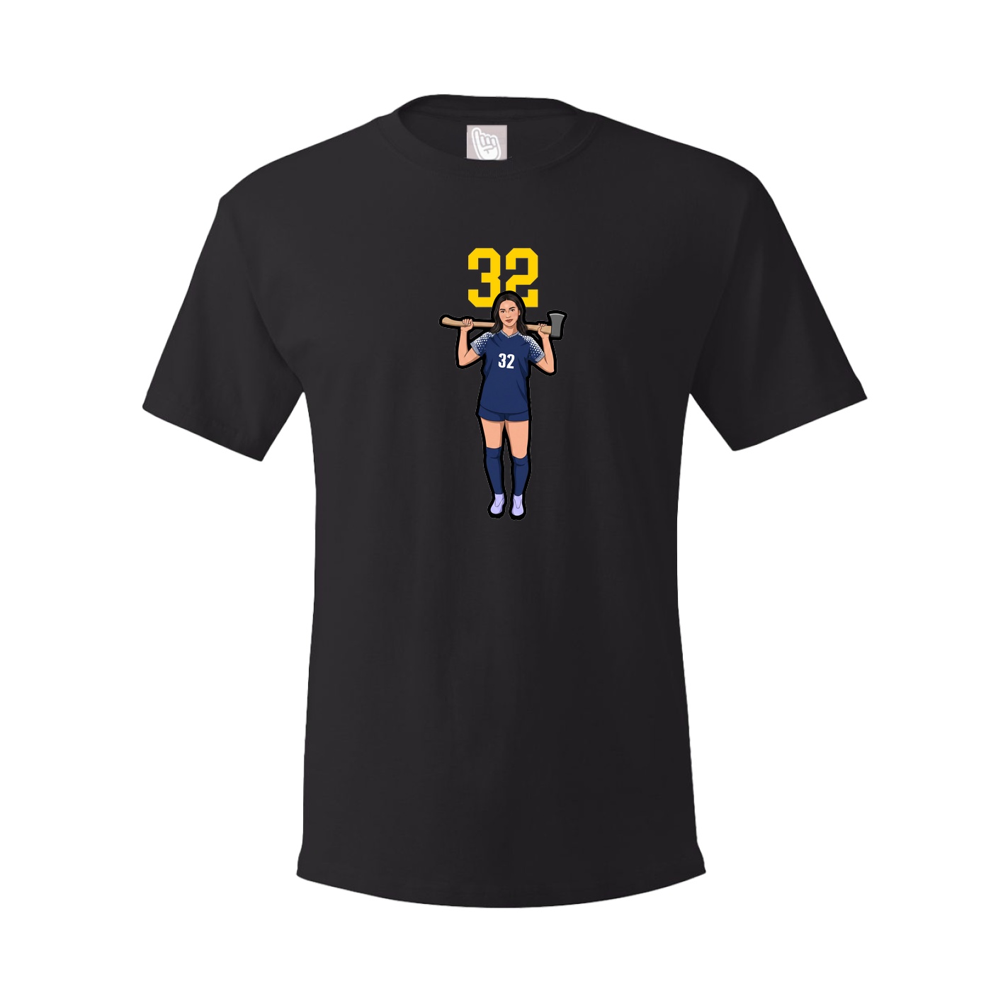 Youth Tee — Number Top in Black