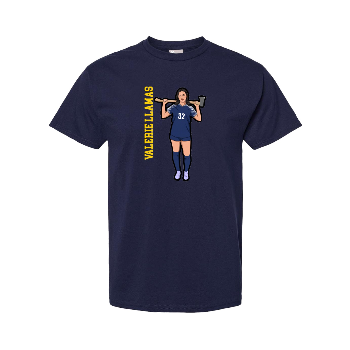 Youth Tee — Name Vertical in Navy