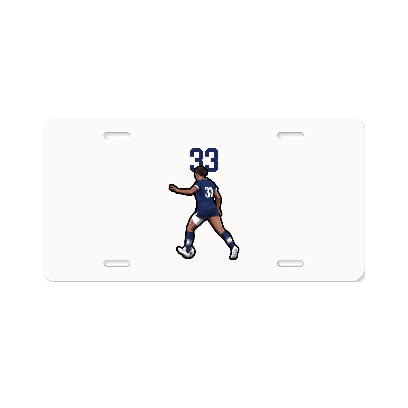 License Plate — Number Top in Classic