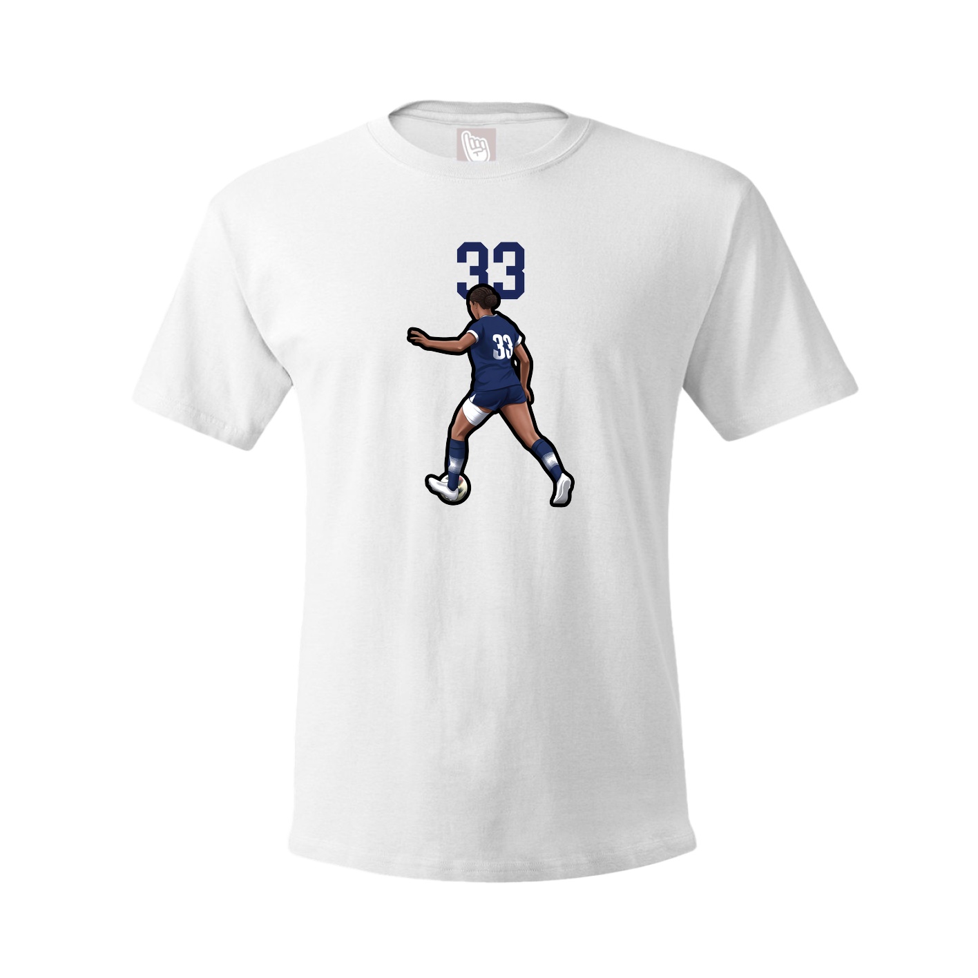 Youth Tee — Number Top in White