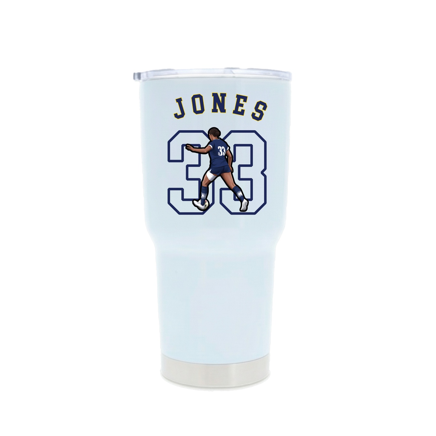 30oz Stainless Steel Tumbler — Shirsey Arch in White