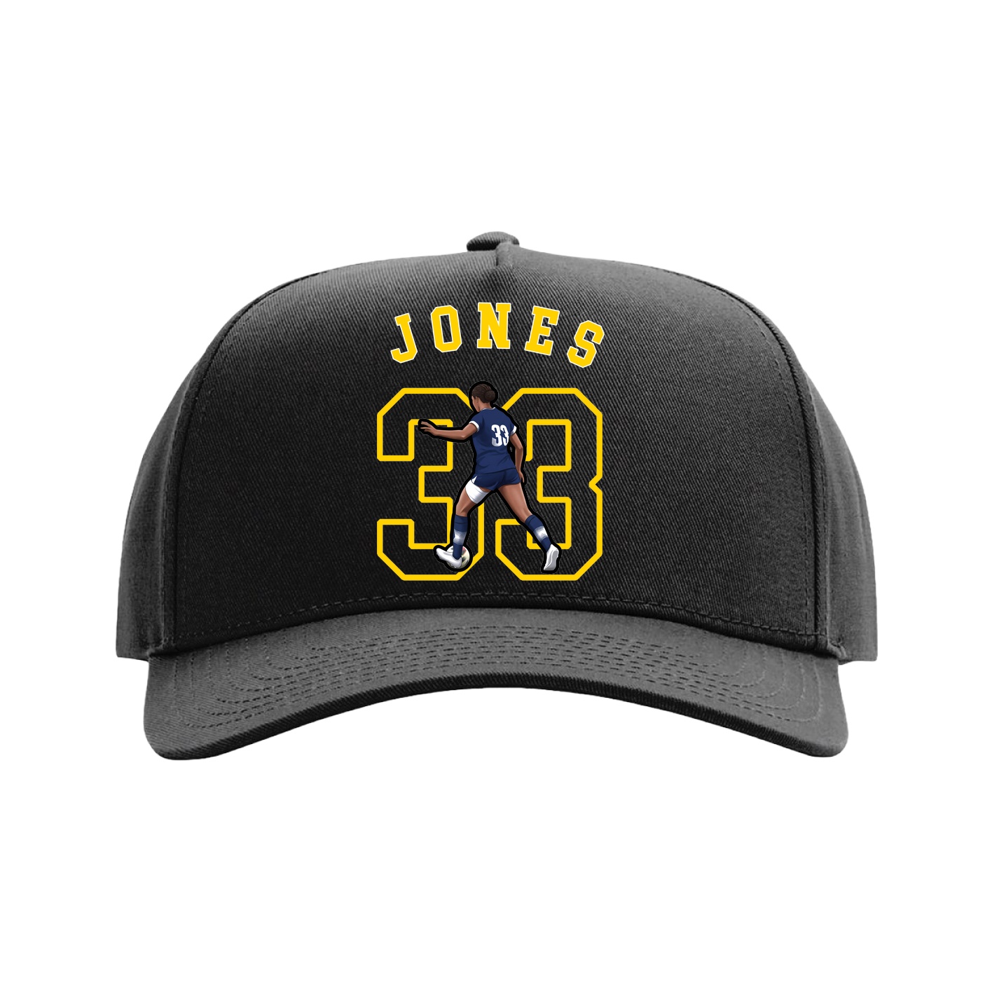 Full Fabric Five-Panel Champ Cap — Shirsey Arch in Black