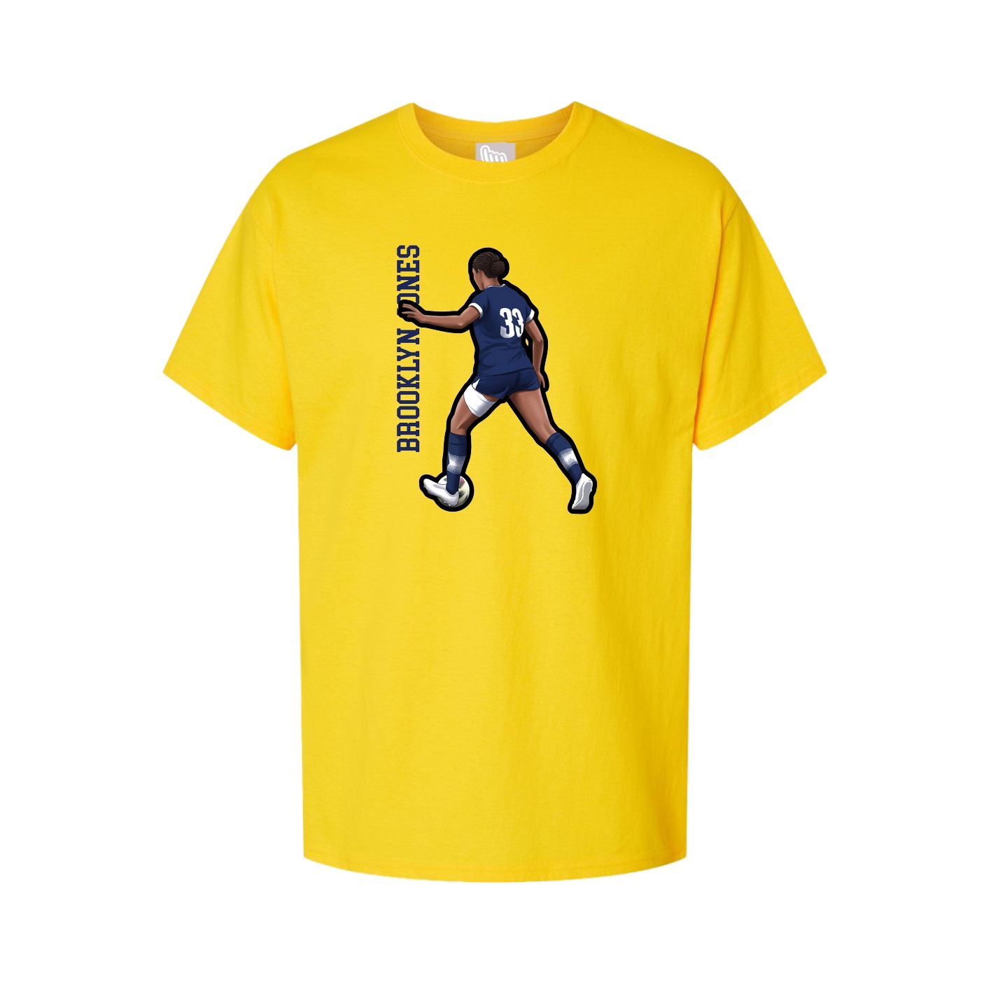 Tee — Name Vertical in Gold