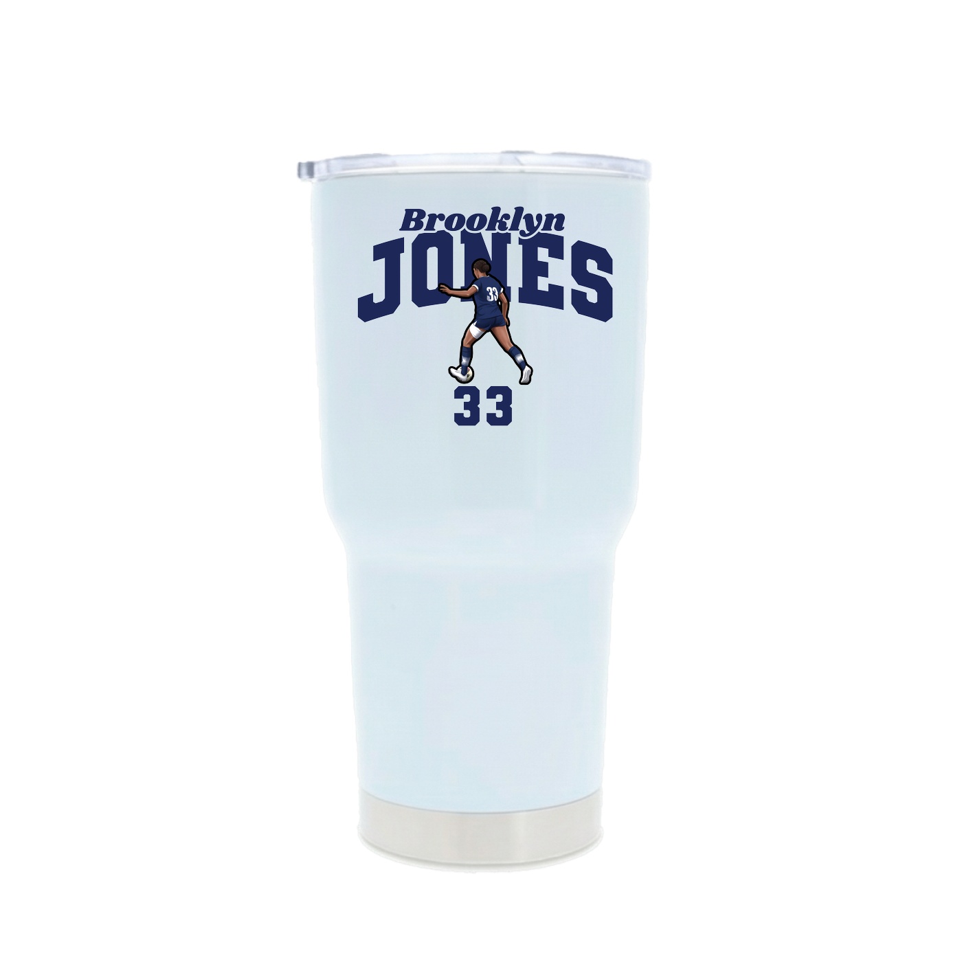 30oz Stainless Steel Tumbler — Signature Arch in White