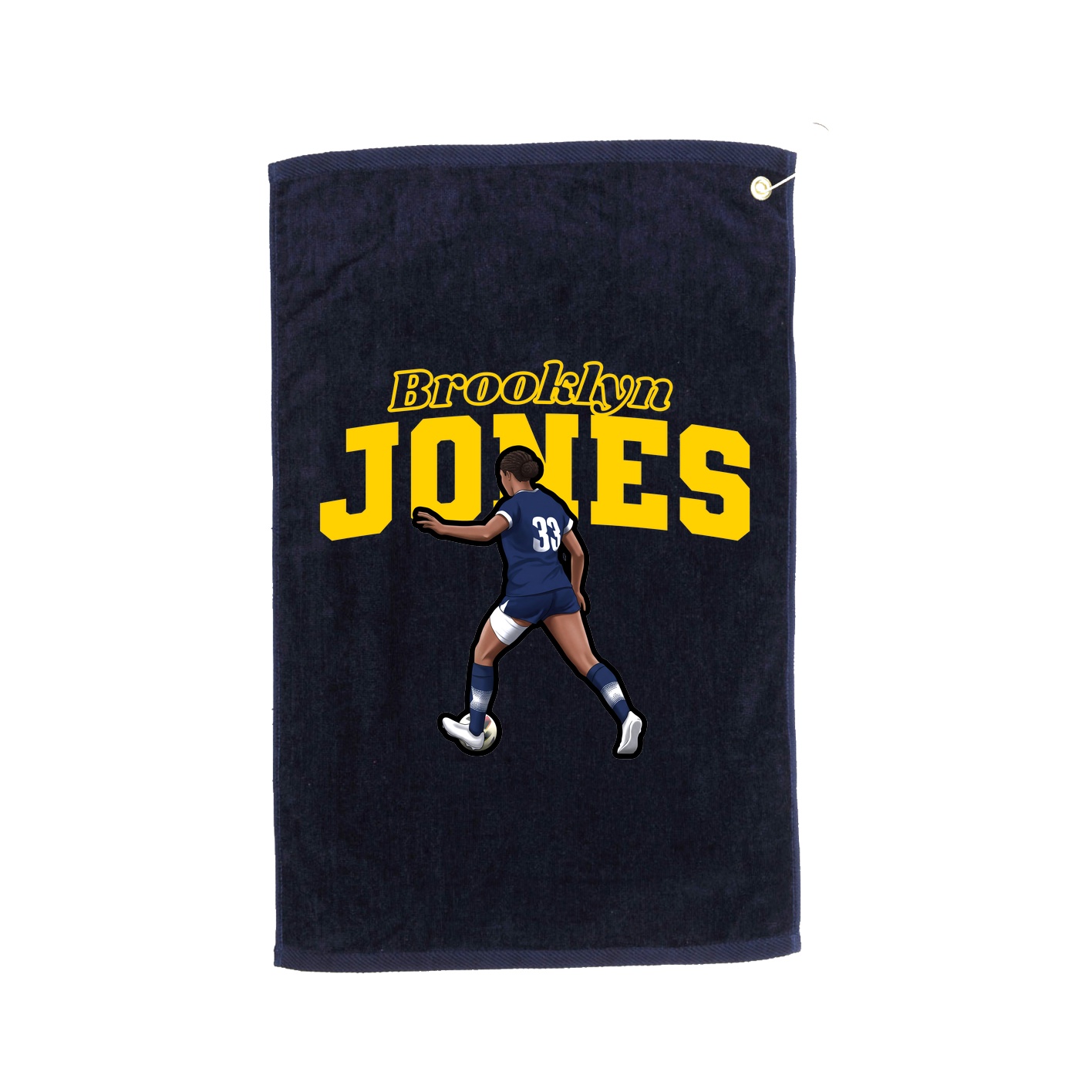Golf Towel — Name Arch in Navy