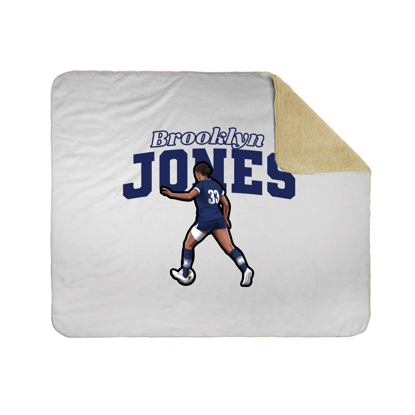 Throw Blanket — Name Arch in White
