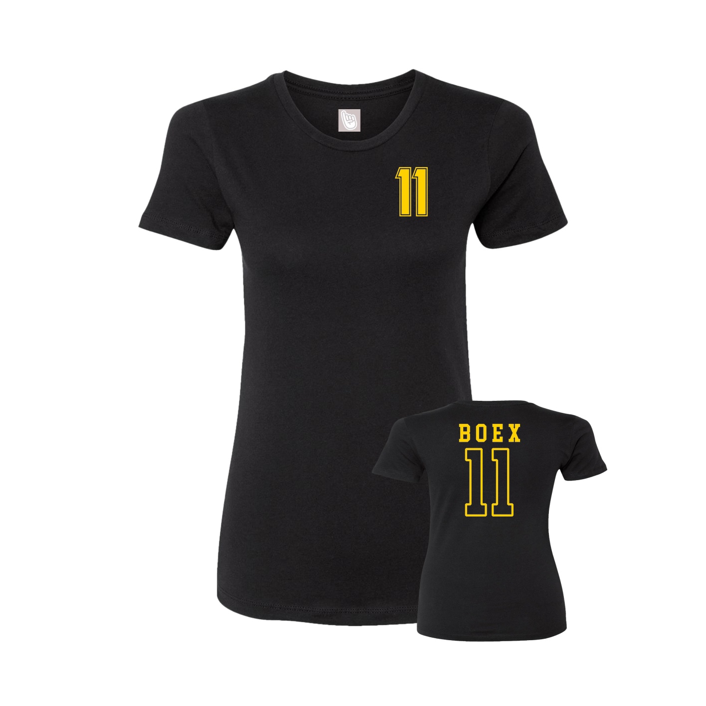Womens Tee — Chest Back in Black