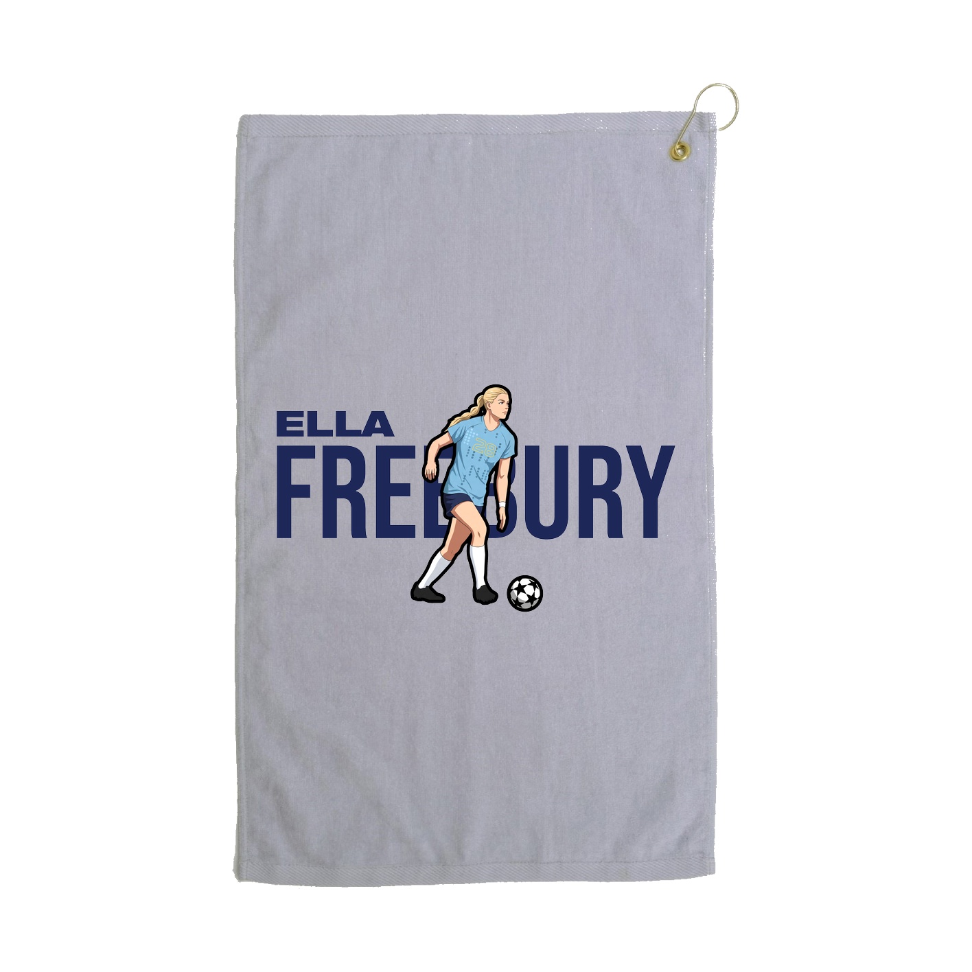 Golf Towel — Player Name in Grey