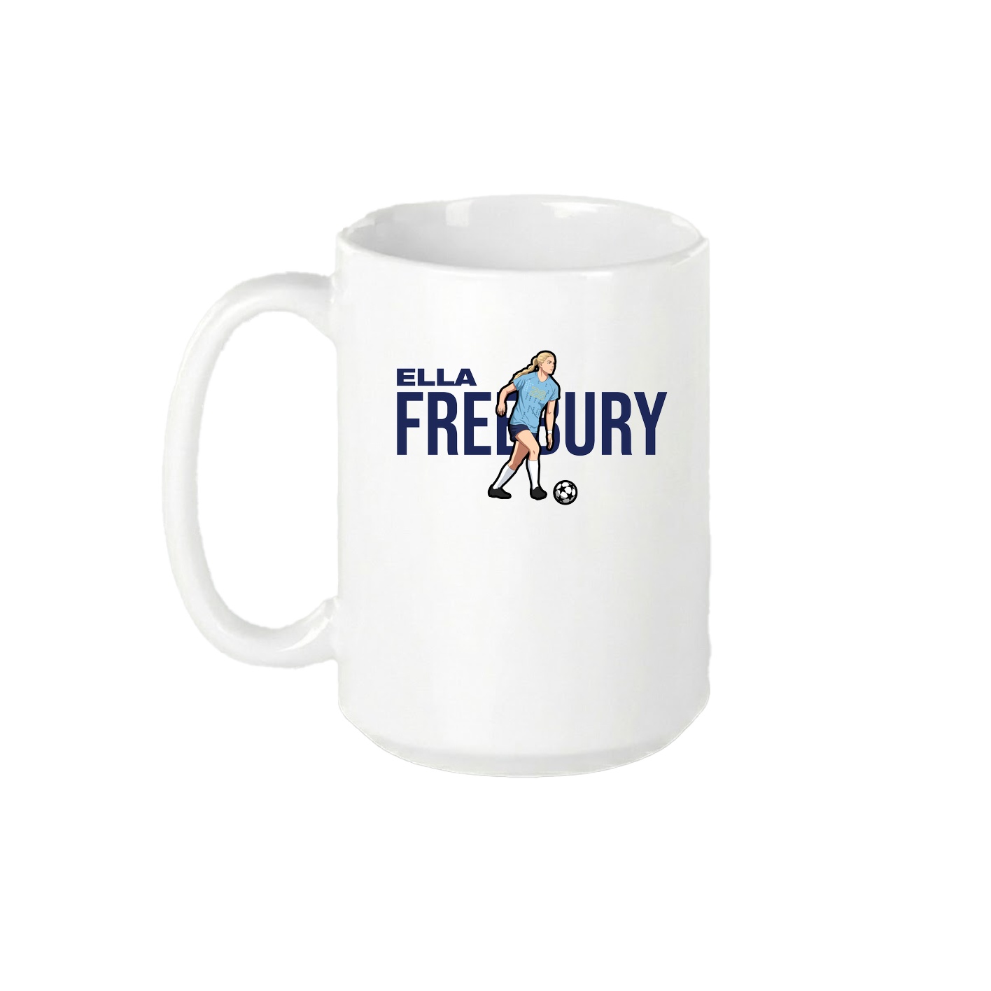 15oz Coffee Mug — Player Name in White