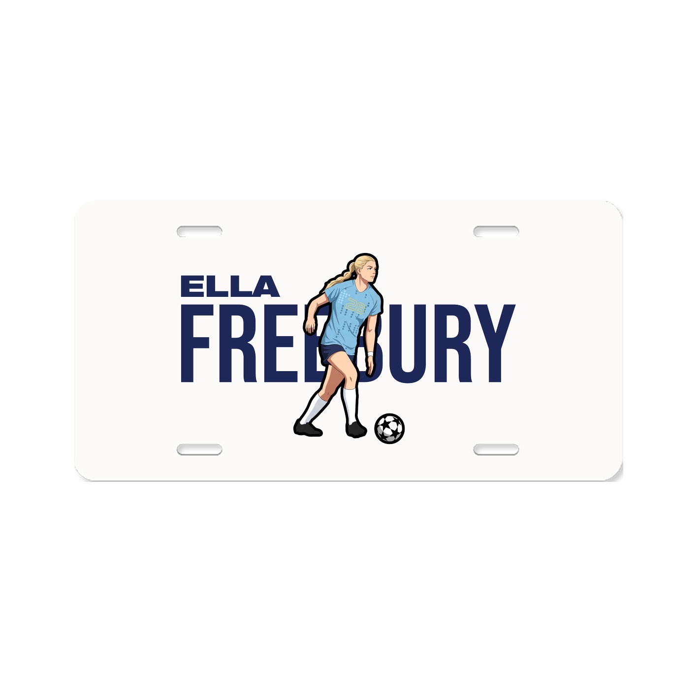 License Plate — Player Name in Classic