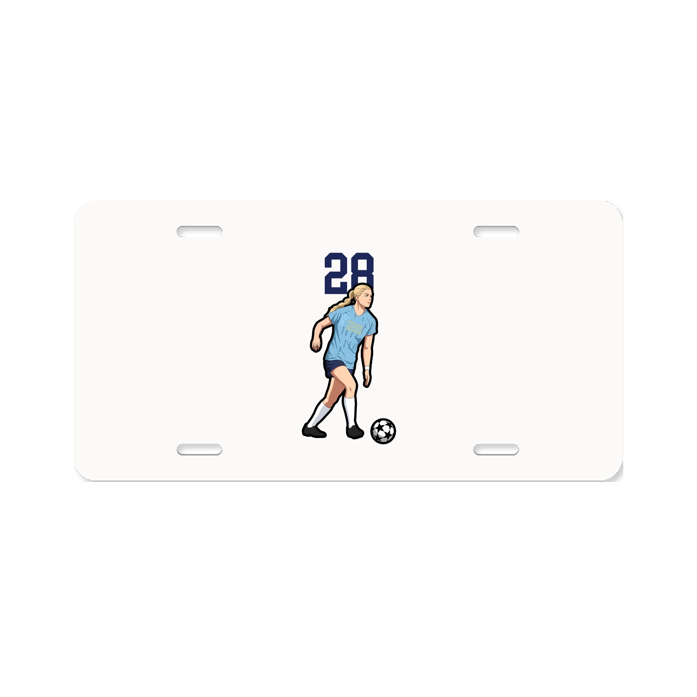 License Plate — Number Top in Classic