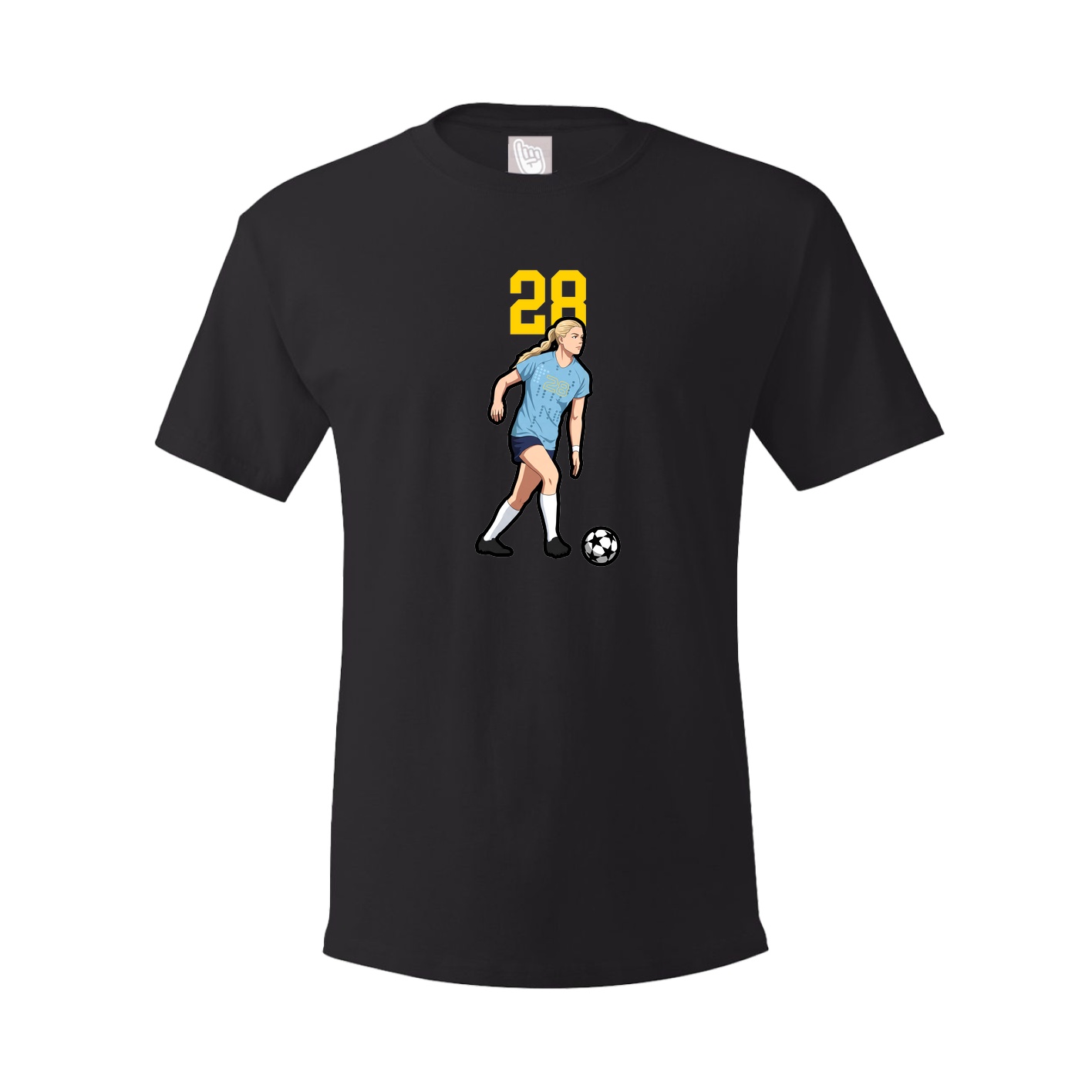 Youth Tee — Number Top in Black