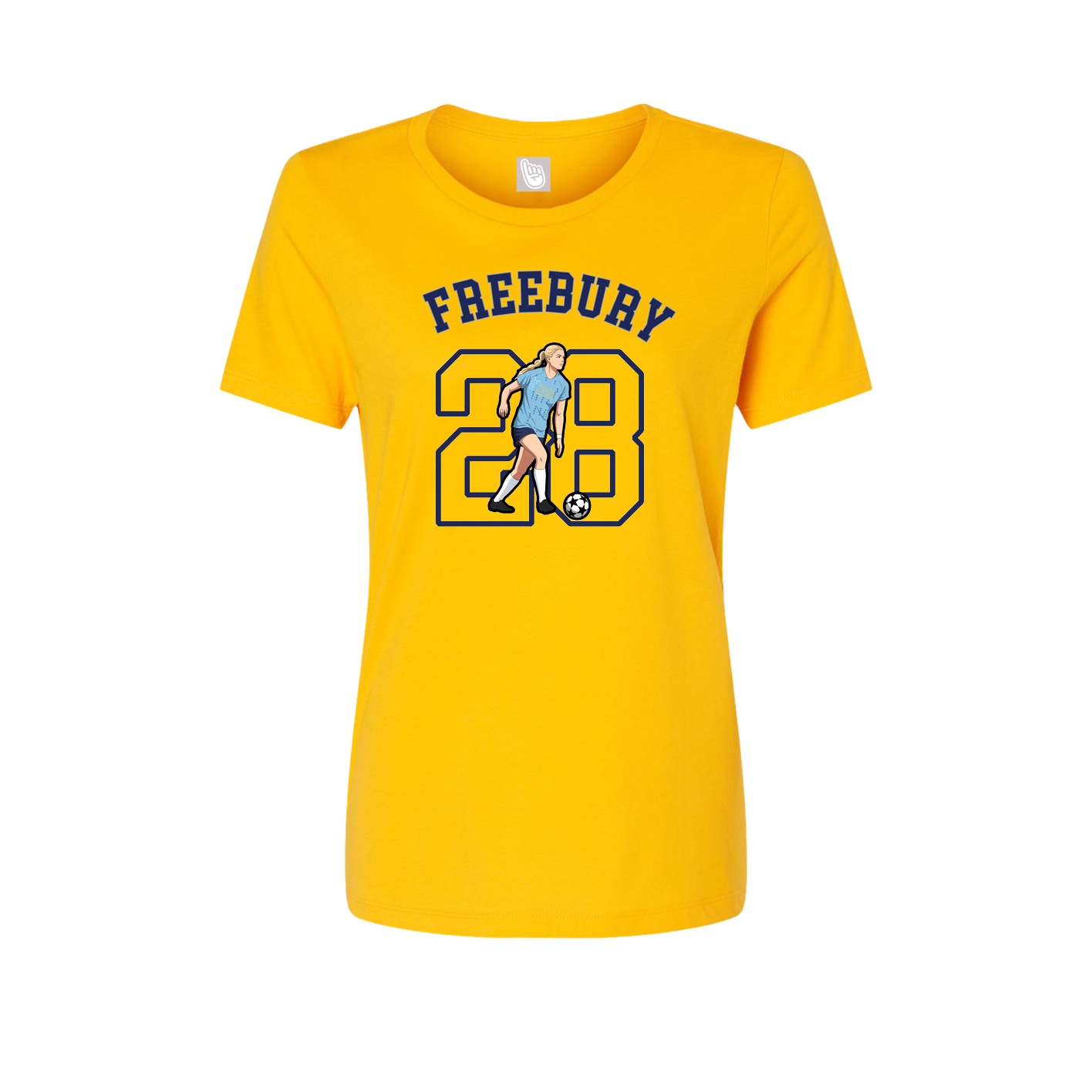 Fitted Women's Tee — Shirsey Arch in Gold