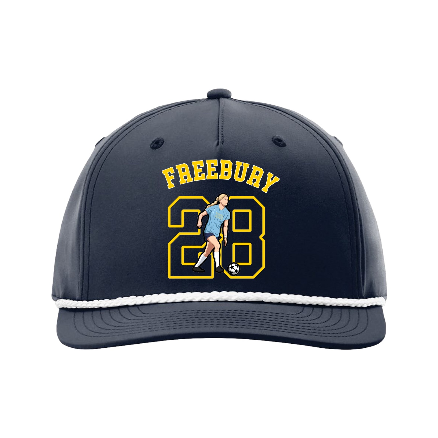 Five-Panel Classic Rope Cap — Shirsey Arch in Navy