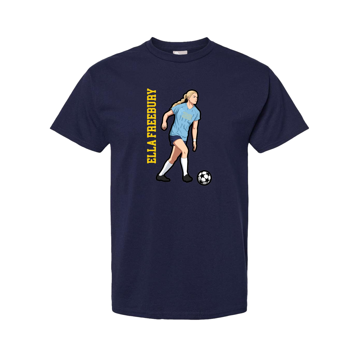 Tee — Name Vertical in Navy