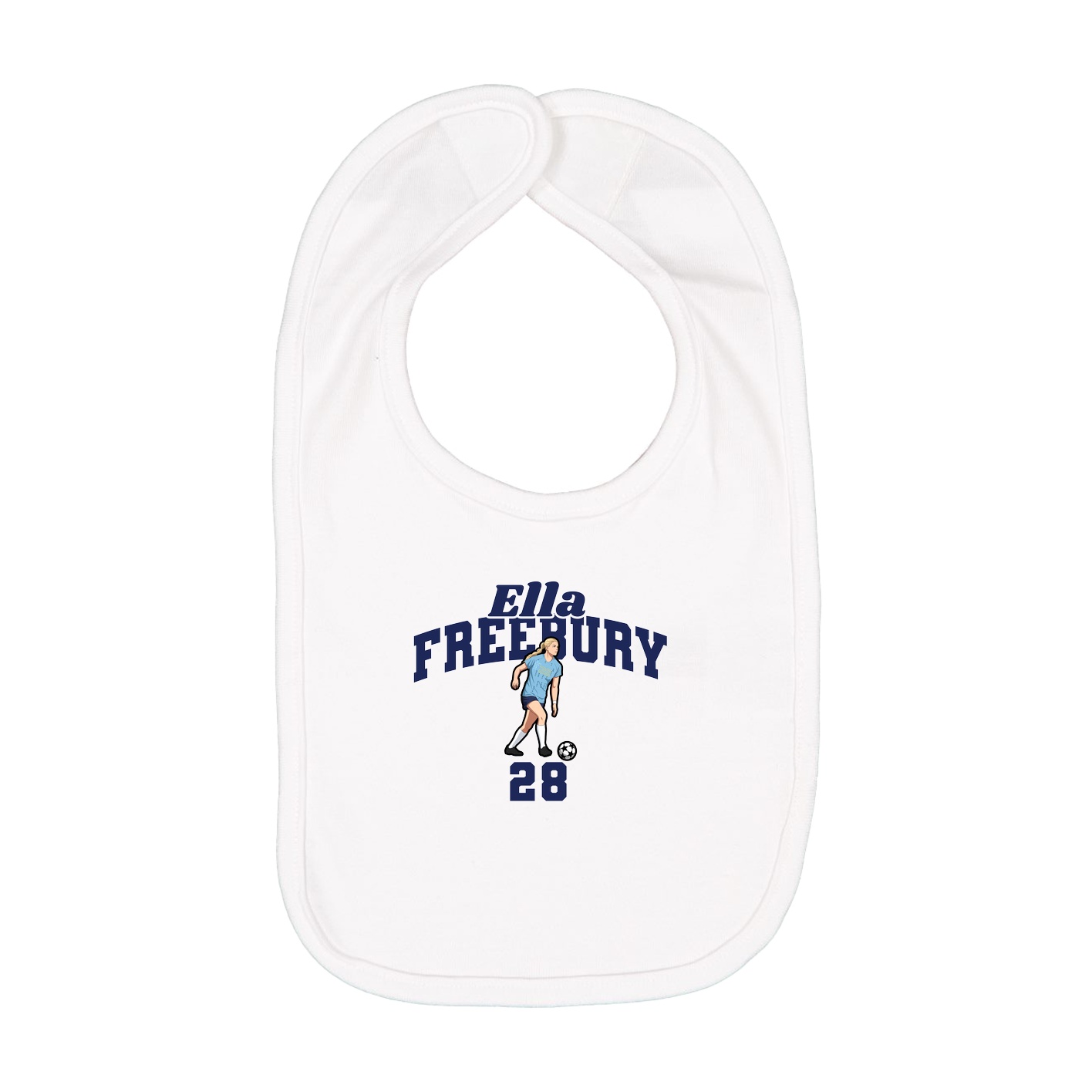 Infant Bib — Signature Arch in White
