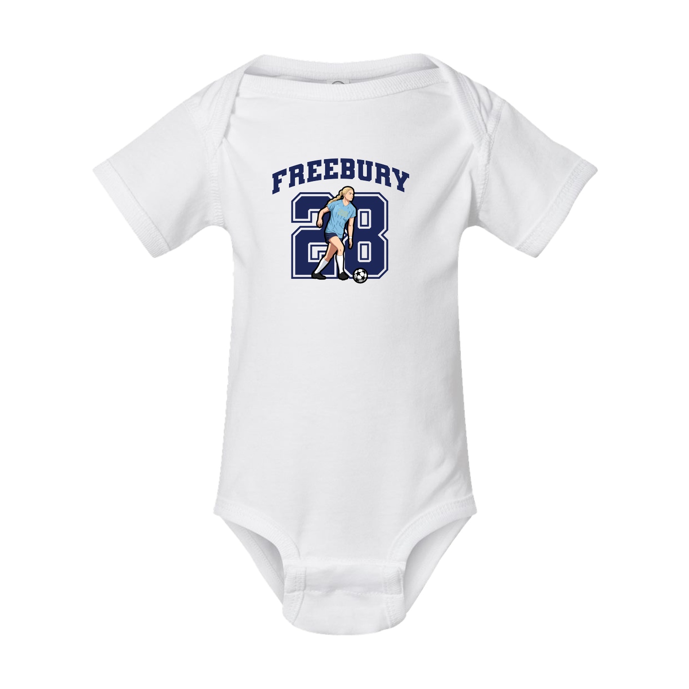 Baby Onesie — Number in White