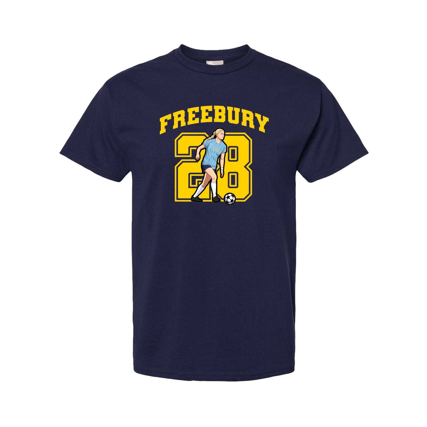 Youth Tee — Number in Navy