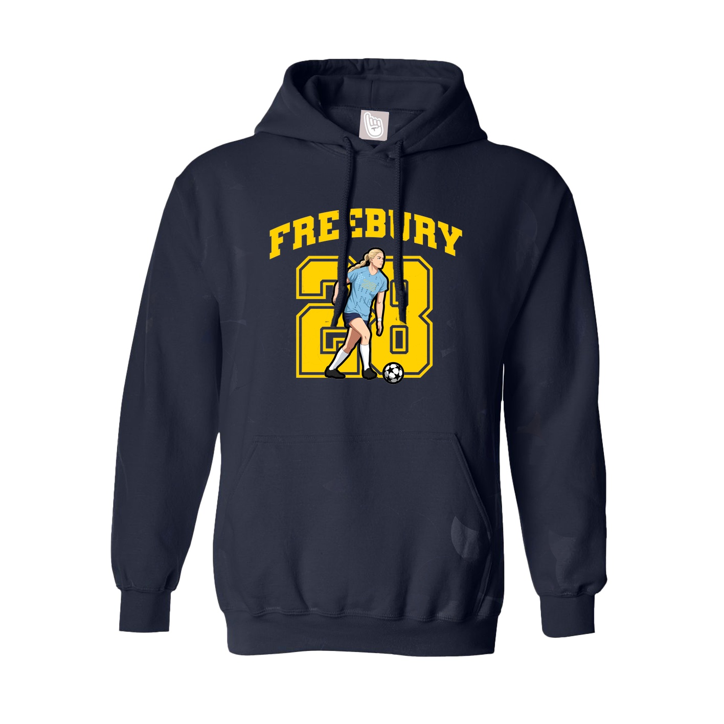 Hoodie — Number in Navy