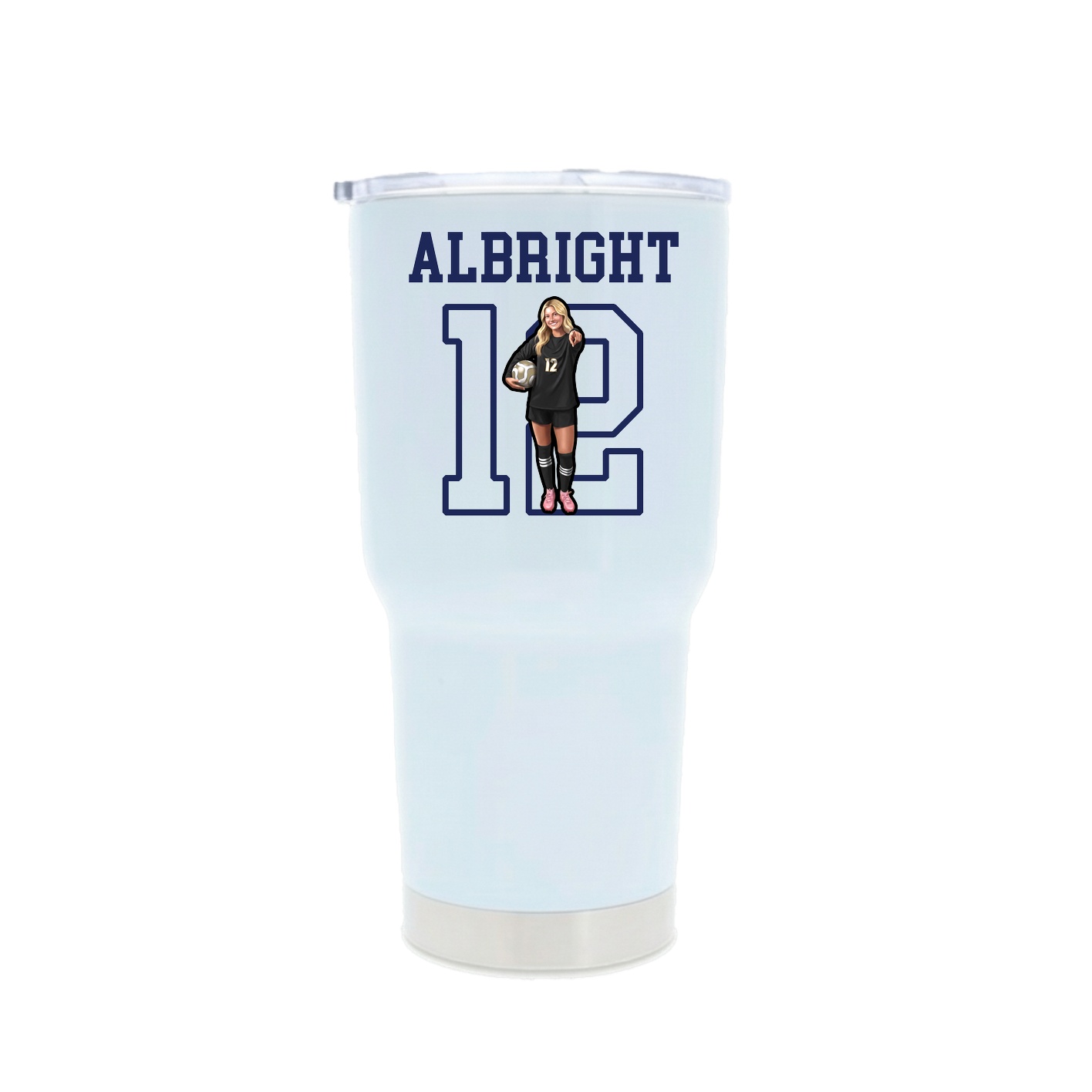 30oz Stainless Steel Tumbler — Shirsey in White