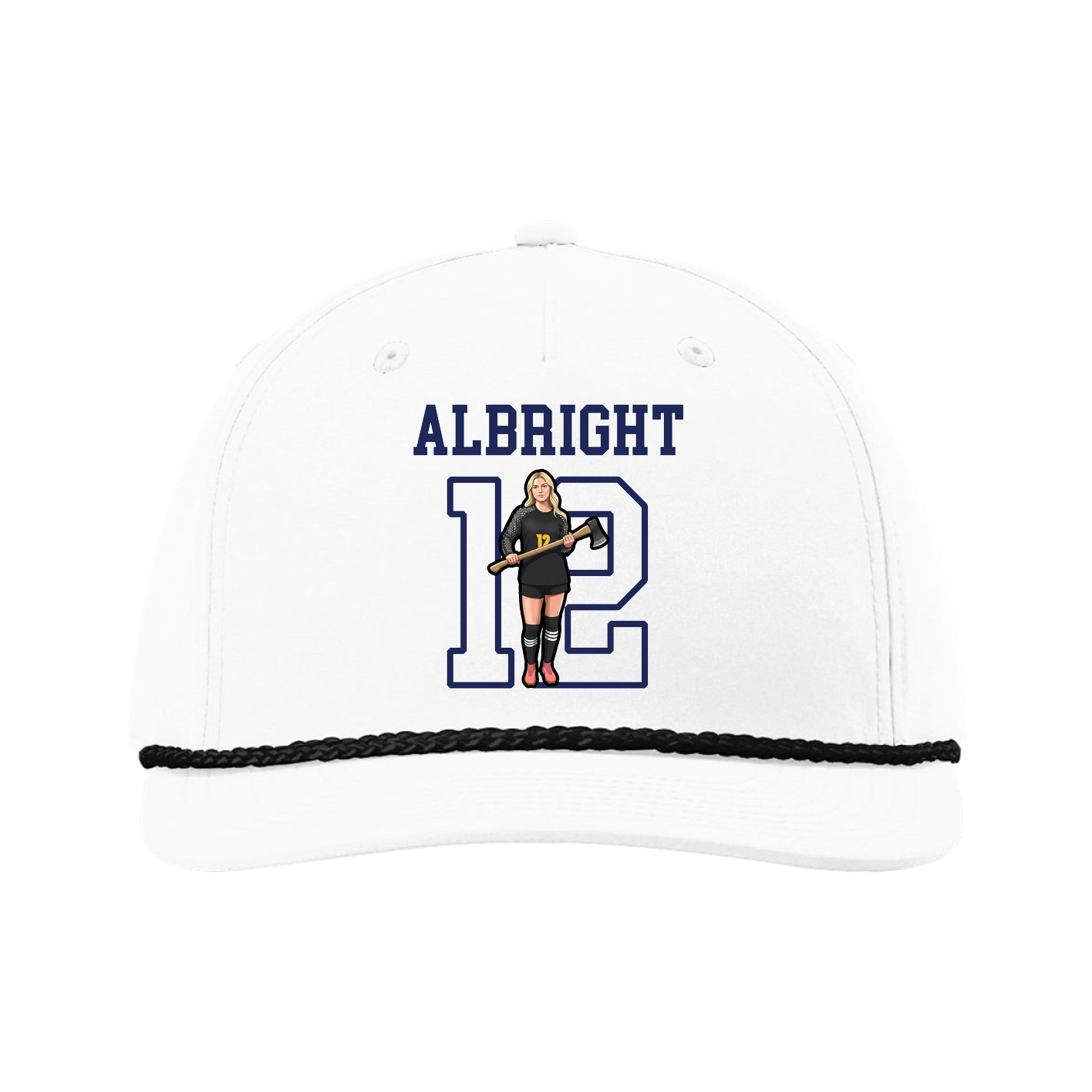 Five-Panel Classic Rope Cap — Shirsey in White