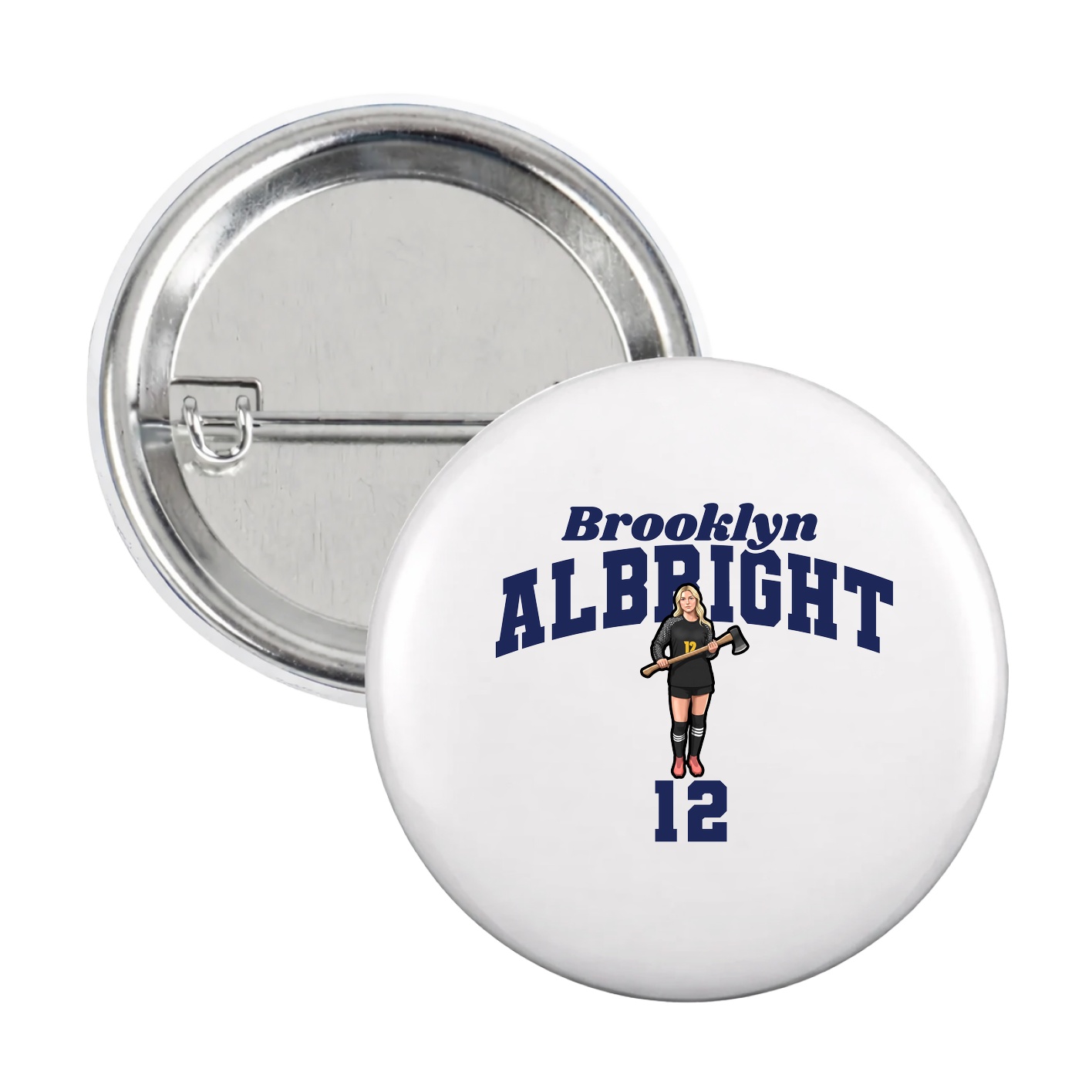 Game Day Button — Signature Arch in White