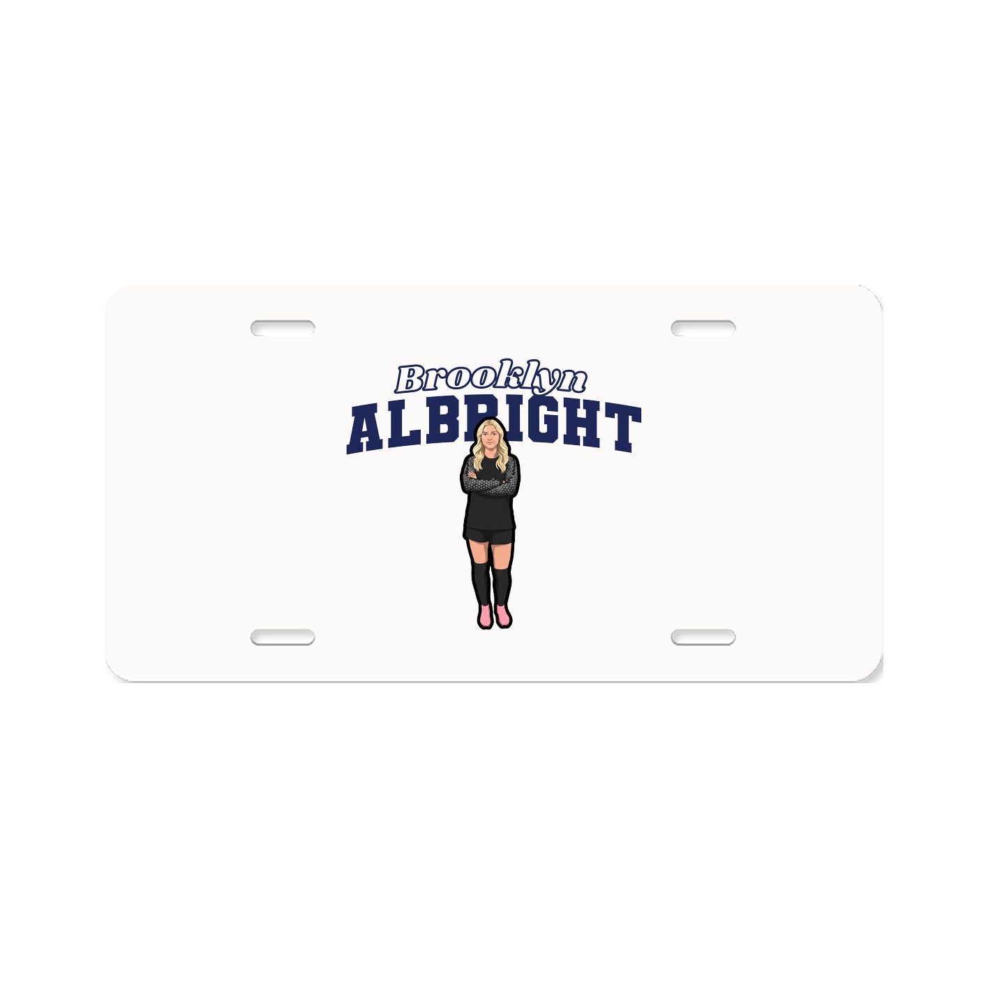License Plate — Name Arch in Classic