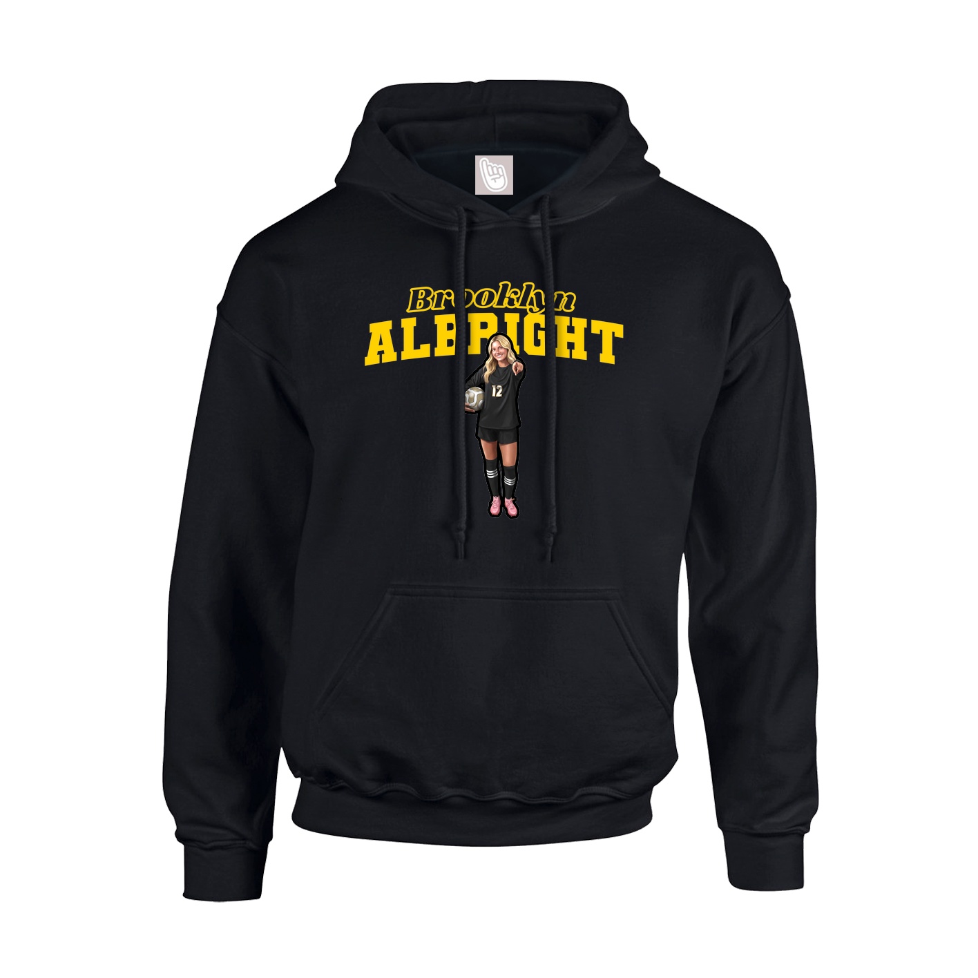 Hoodie — Name Arch in Black