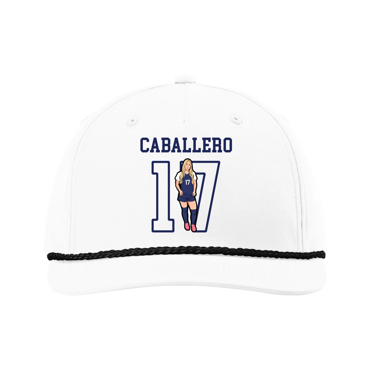 Five-Panel Classic Rope Cap — Shirsey in White