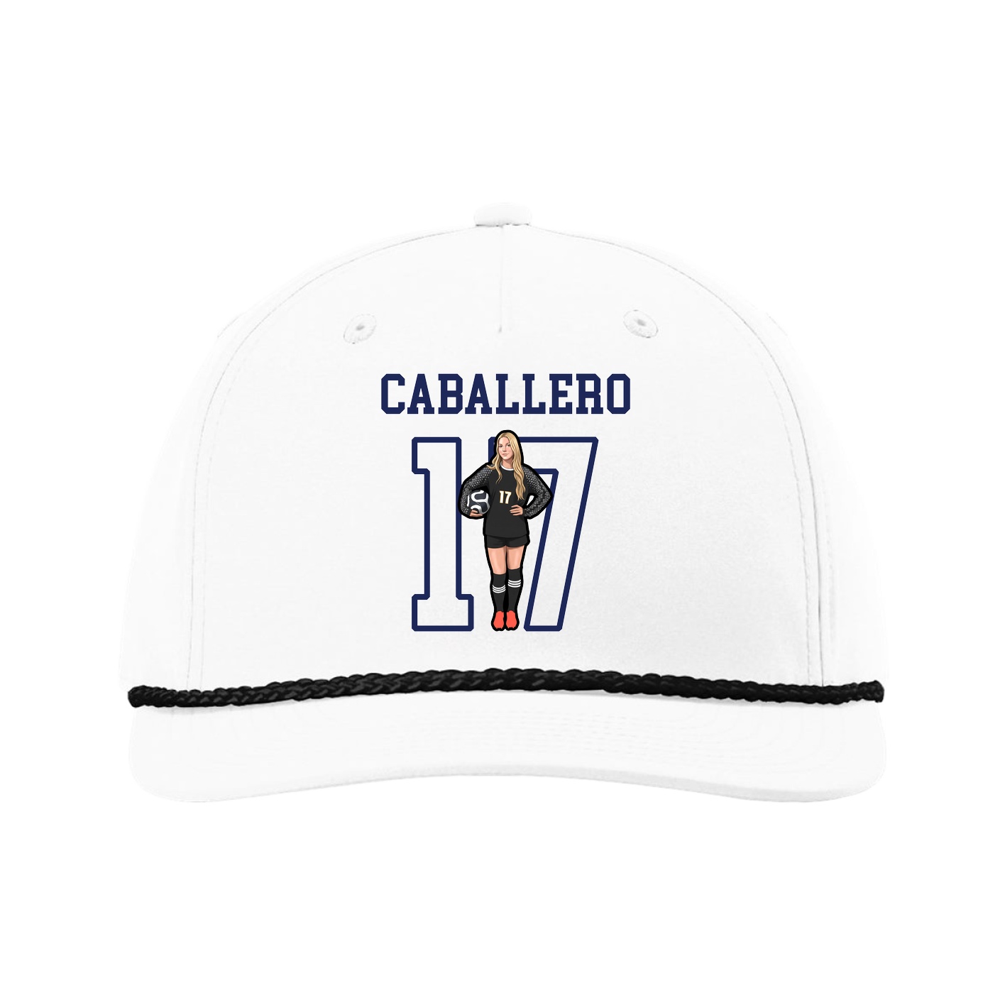 Five-Panel Classic Rope Cap — Shirsey in White