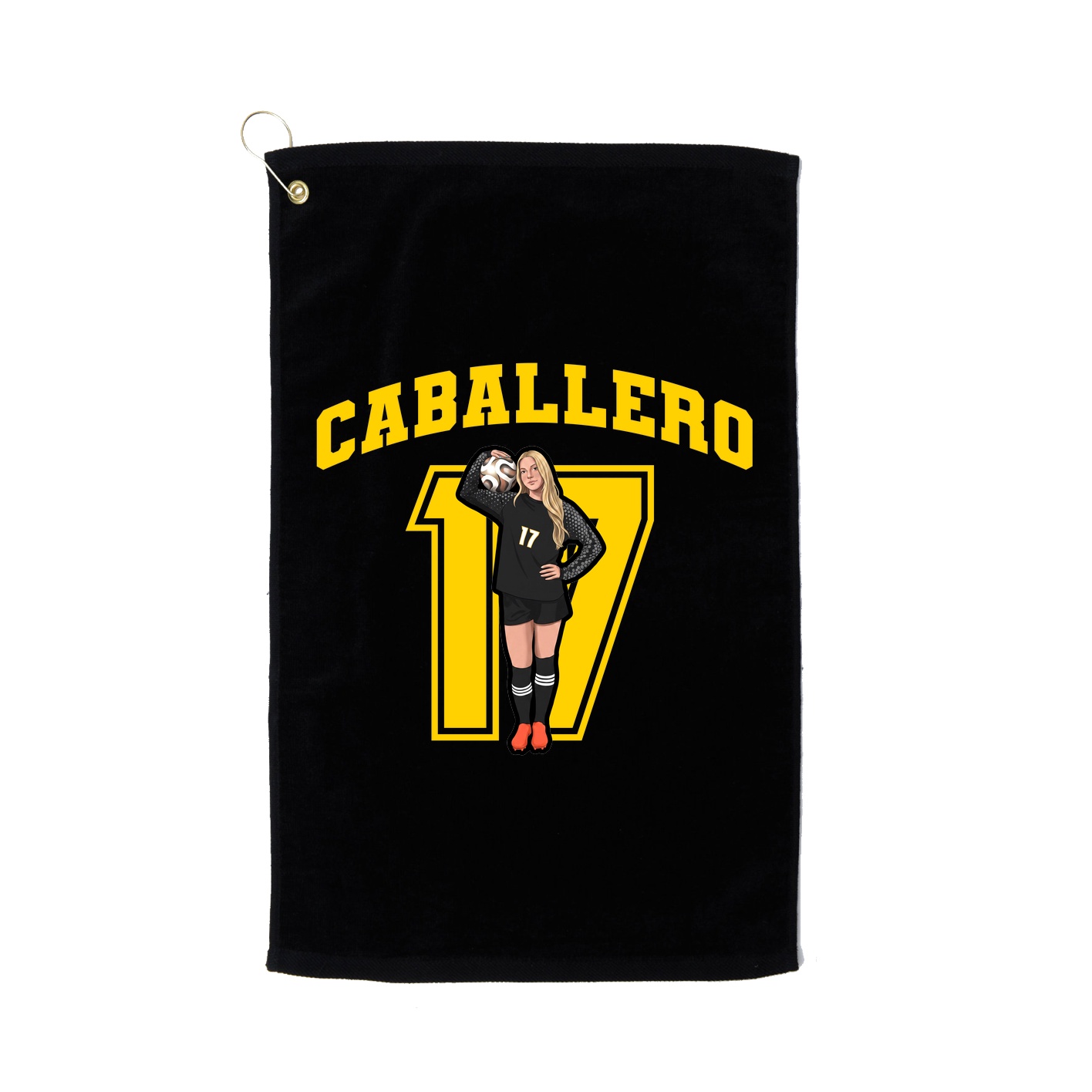 Golf Towel — Number in Black