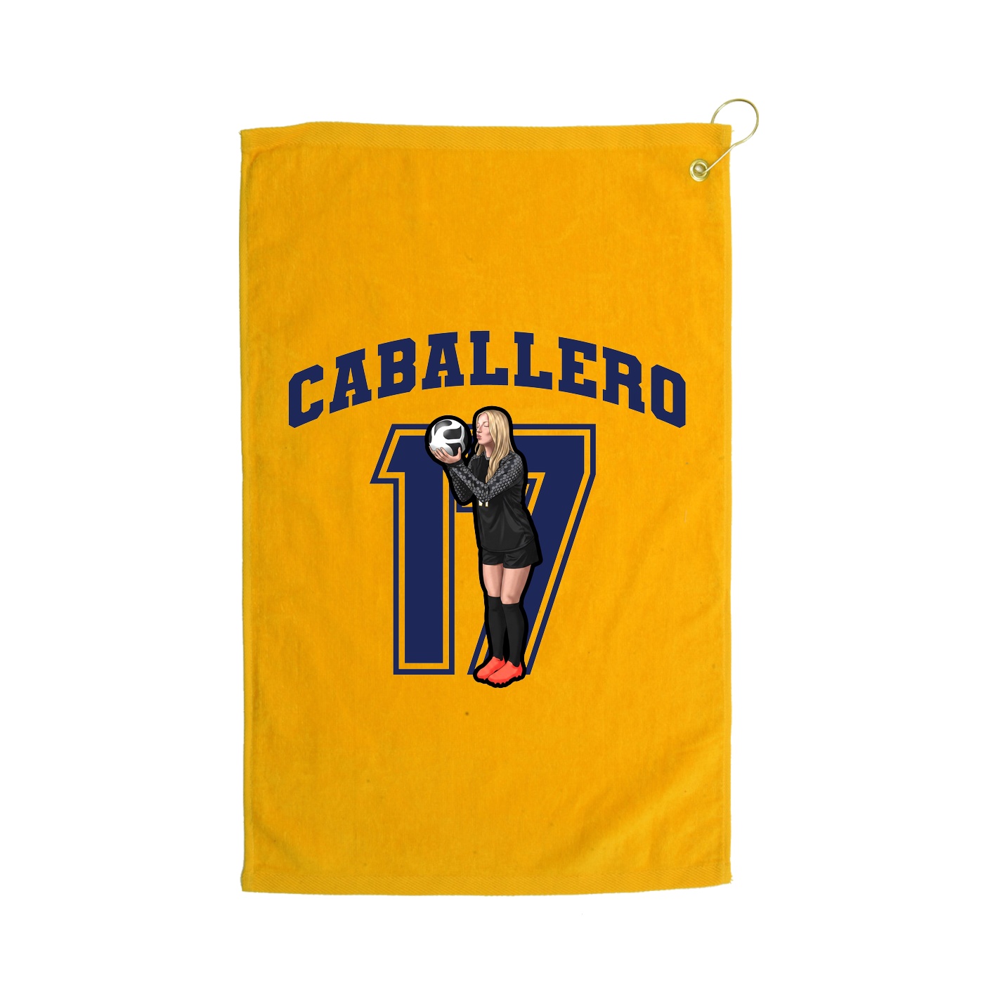 Golf Towel — Number in Gold