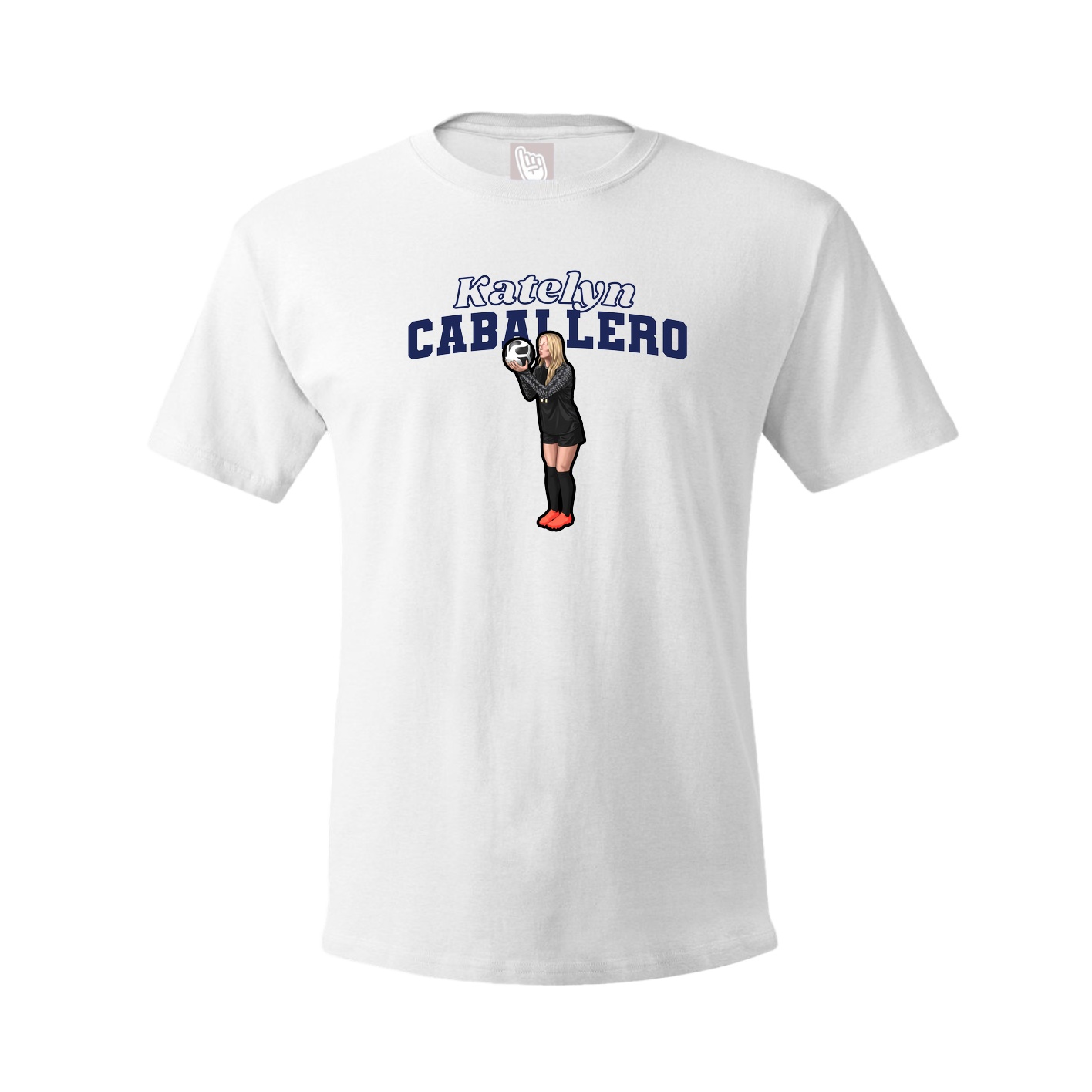 Youth Tee — Name Arch in White