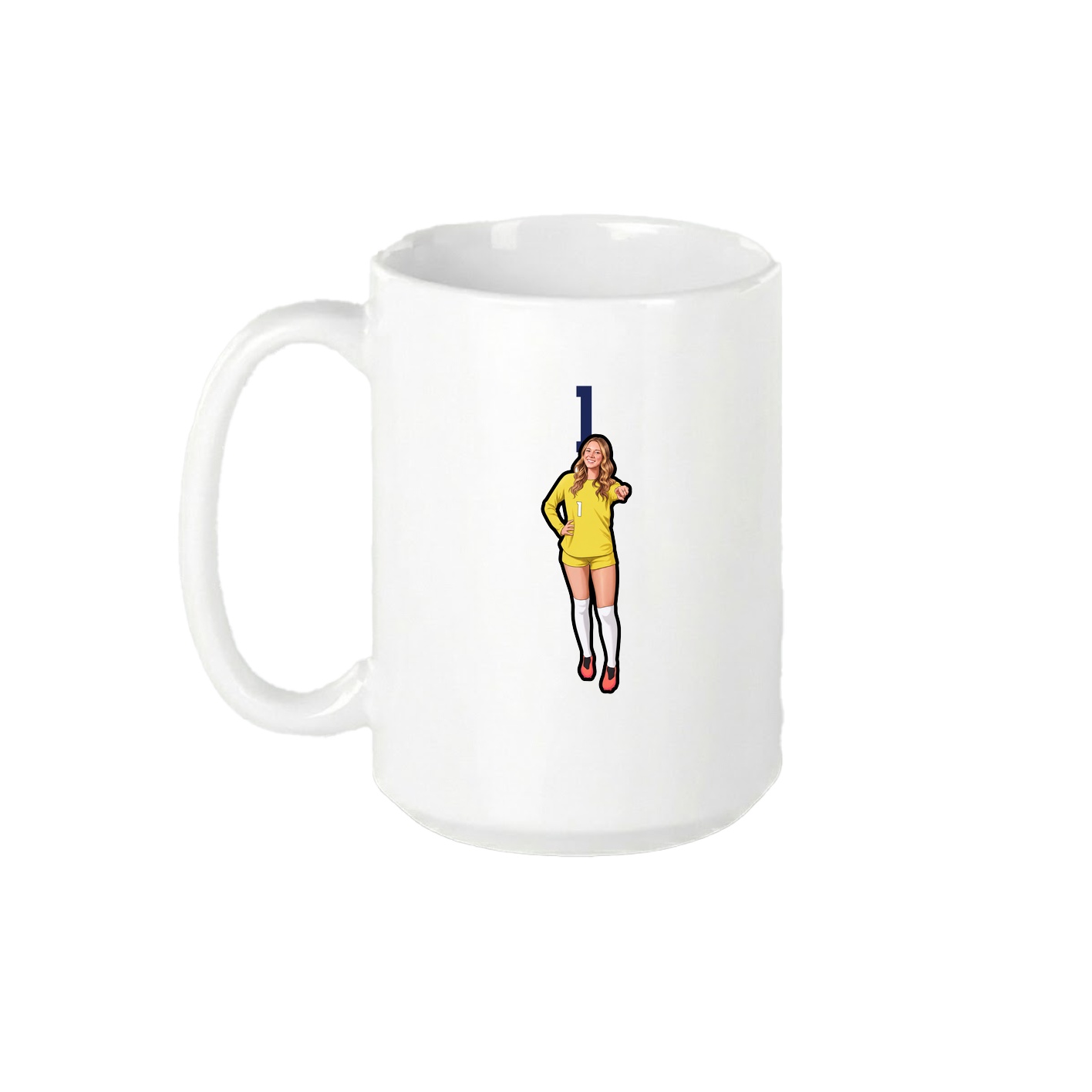 15oz Coffee Mug — Number Top in White