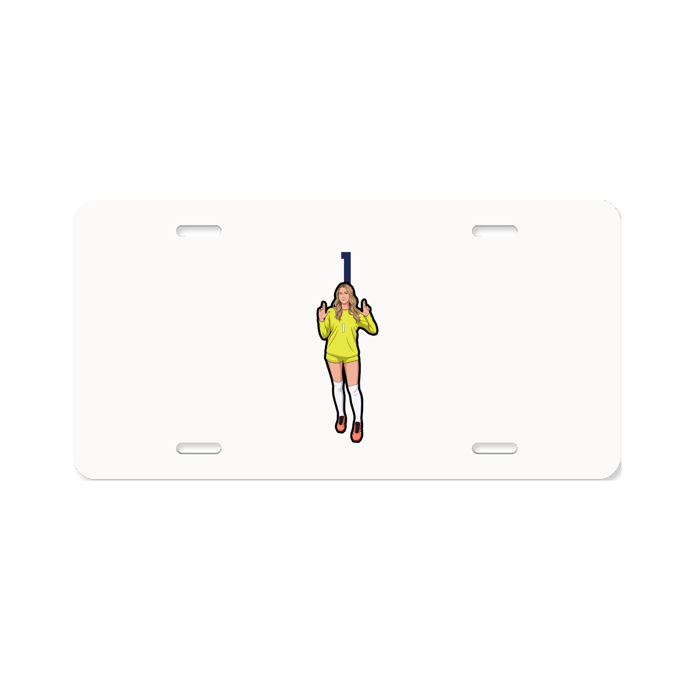 License Plate — Number Top in Classic
