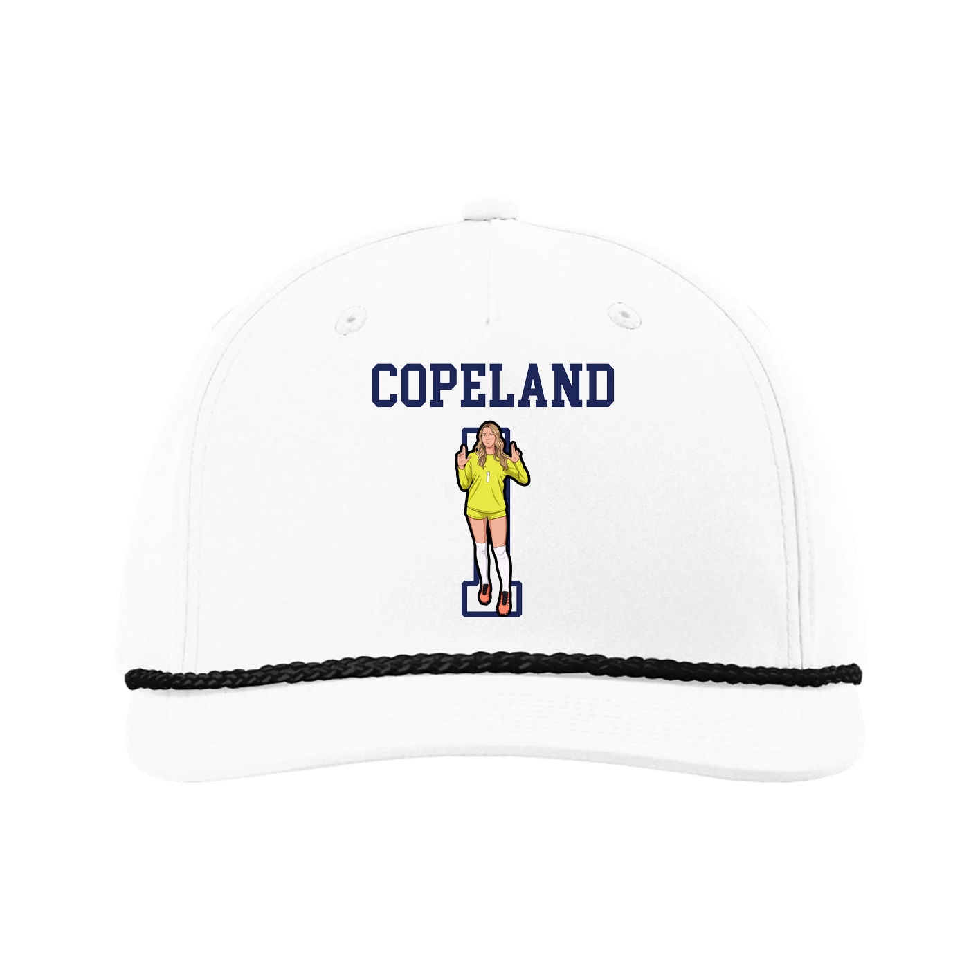Five-Panel Classic Rope Cap — Shirsey in White