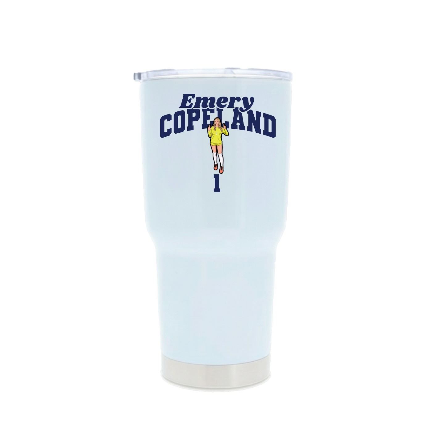 30oz Stainless Steel Tumbler — Signature Arch in White