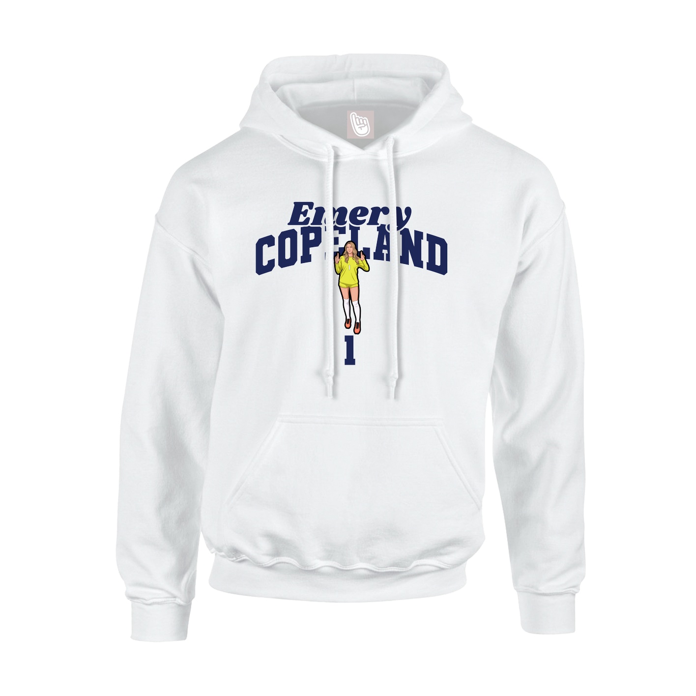 Youth Hoodie — Signature Arch in White