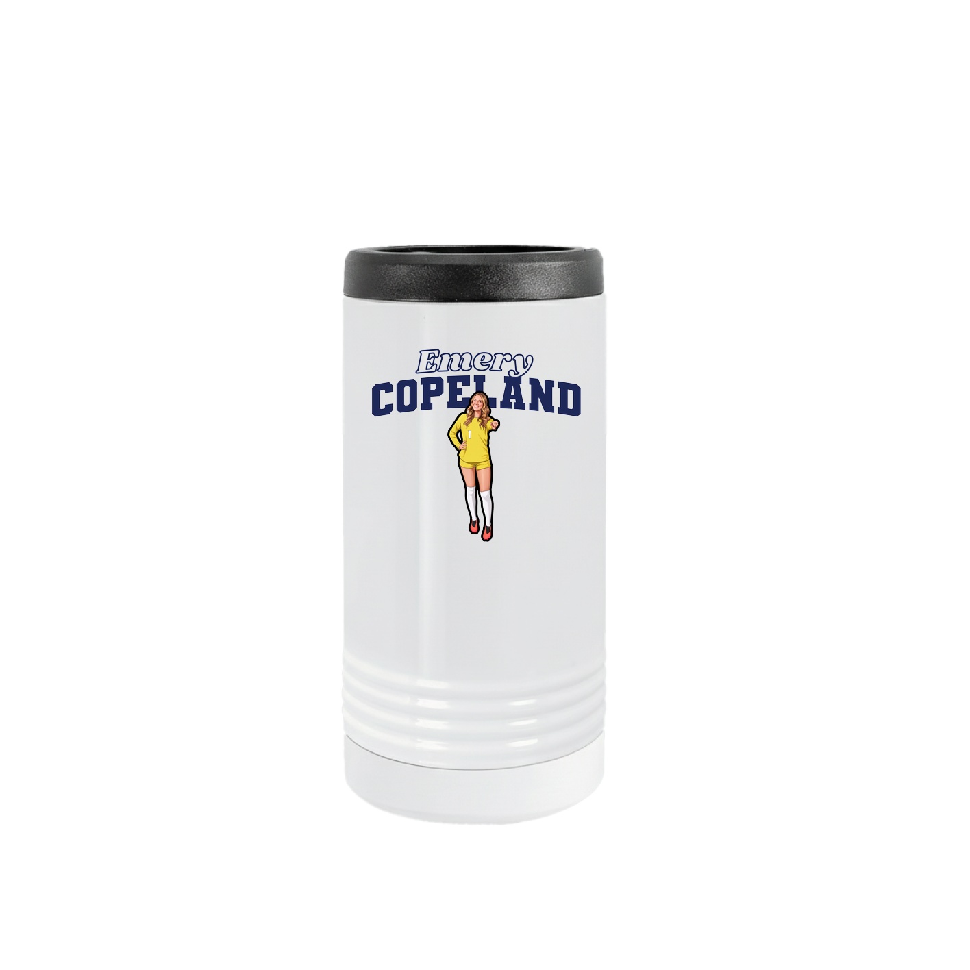 Slim Beverage Holder — Name Arch in White