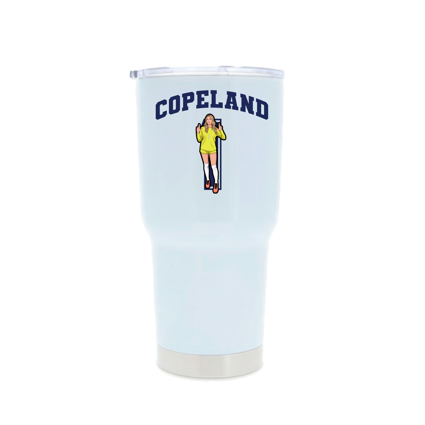 30oz Stainless Steel Tumbler — Number in White