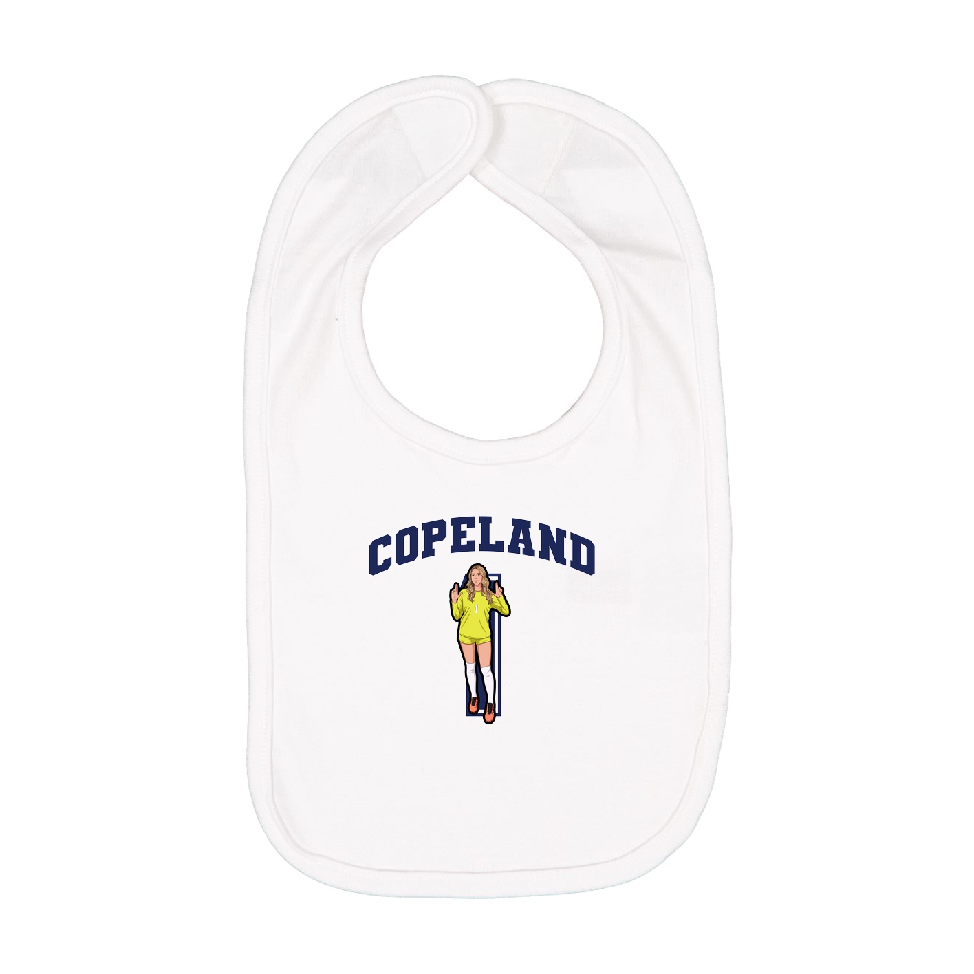 Infant Bib — Number in White