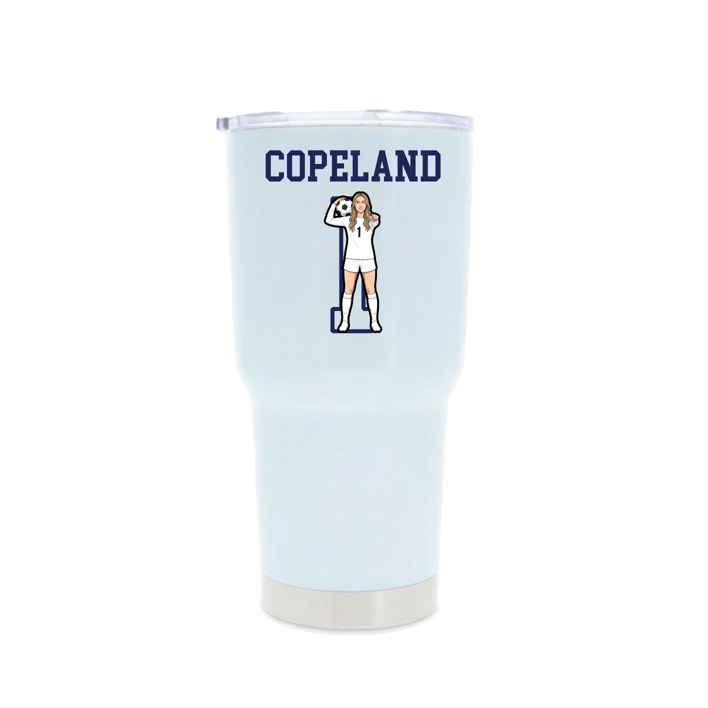 30oz Stainless Steel Tumbler — Shirsey in White