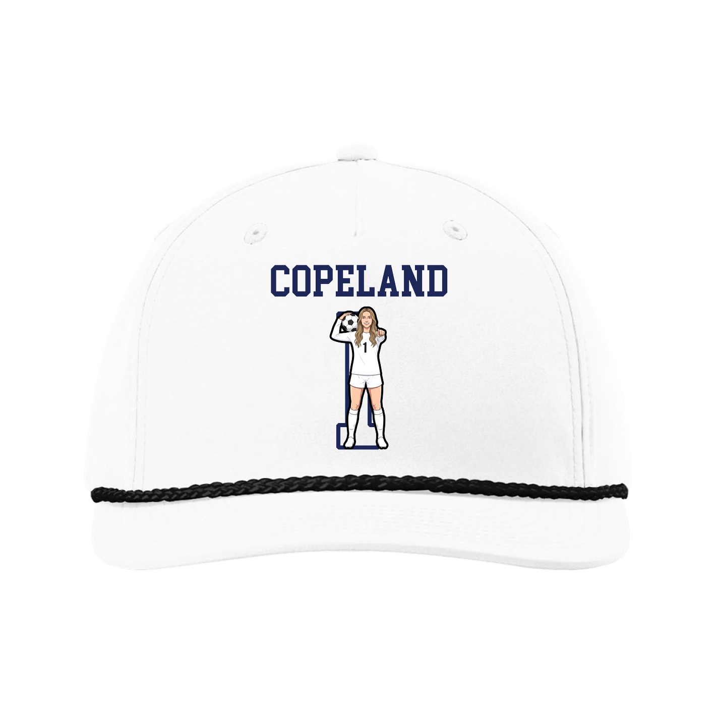 Five-Panel Classic Rope Cap — Shirsey in White
