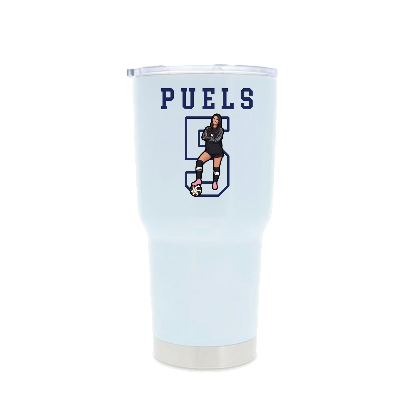 30oz Stainless Steel Tumbler — Shirsey in White