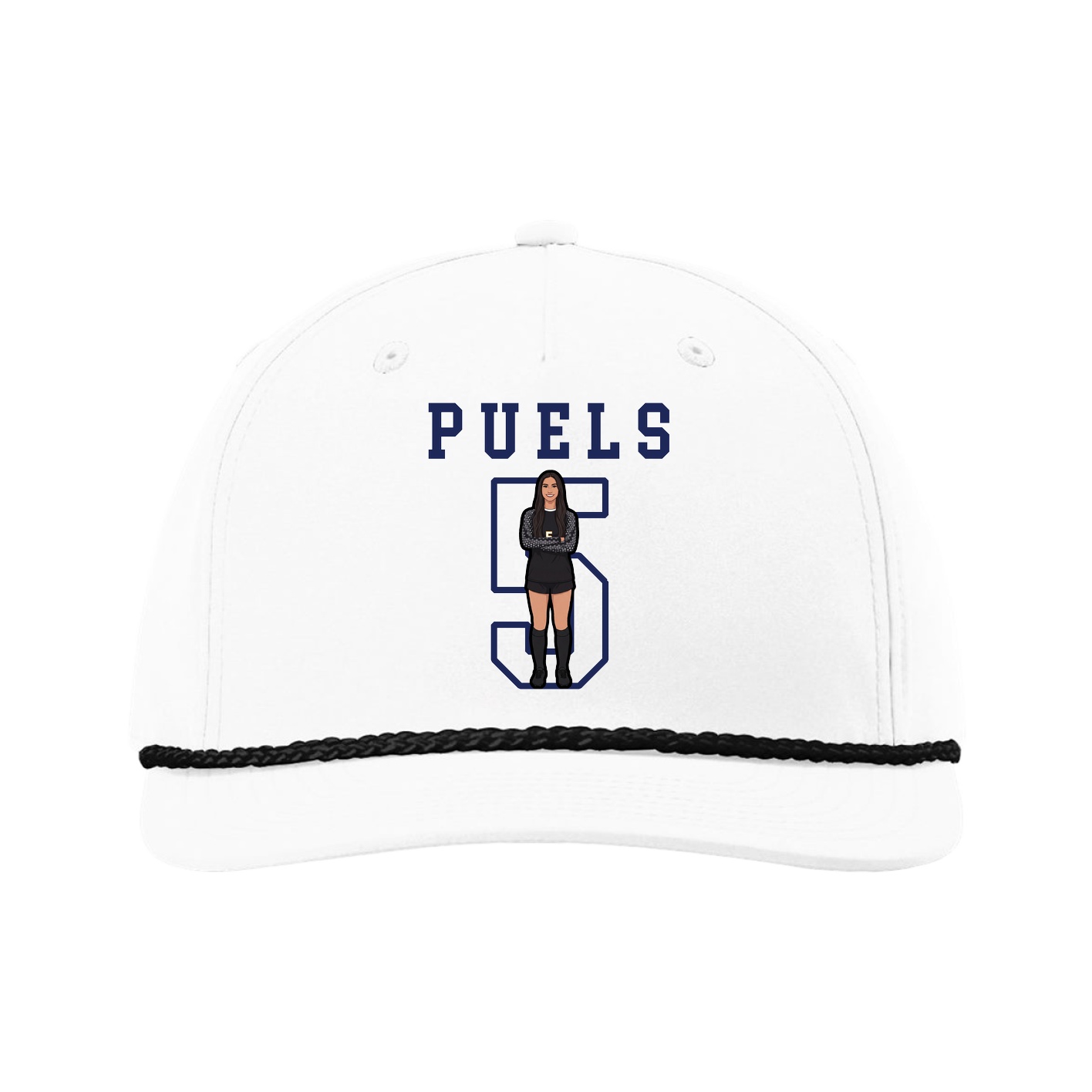 Five-Panel Classic Rope Cap — Shirsey in White