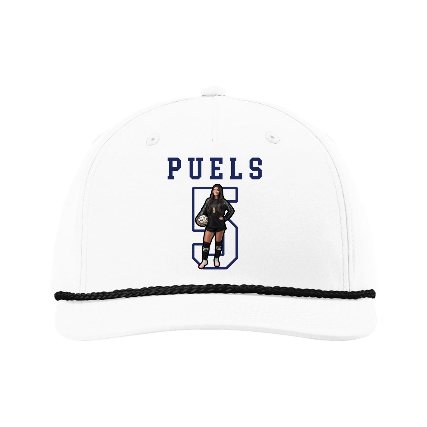 Five-Panel Classic Rope Cap — Shirsey in White