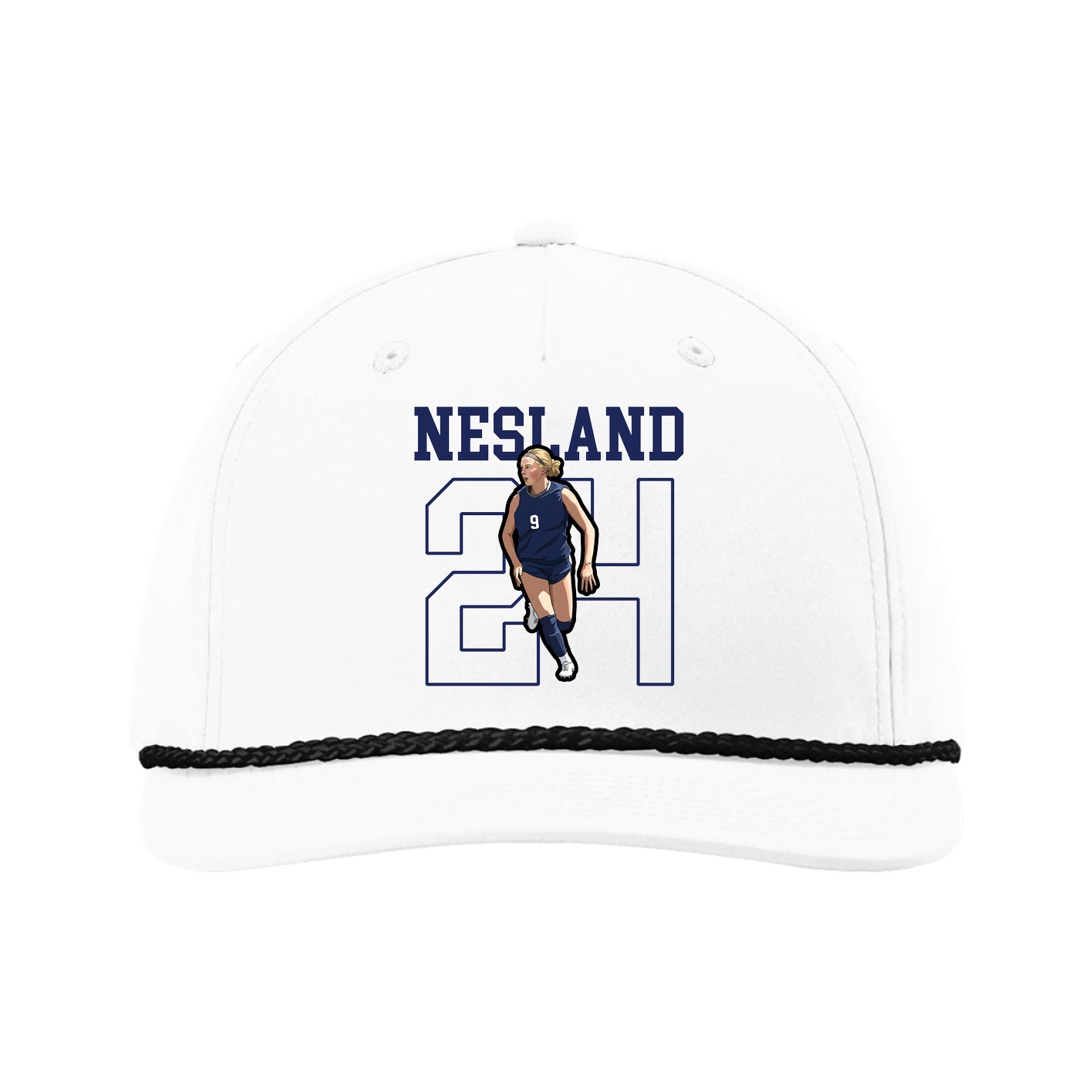 Five-Panel Classic Rope Cap — Shirsey in White