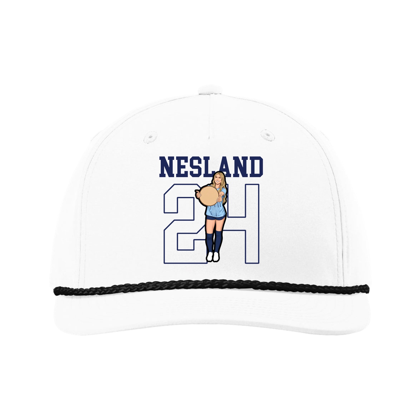 Five-Panel Classic Rope Cap — Shirsey in White