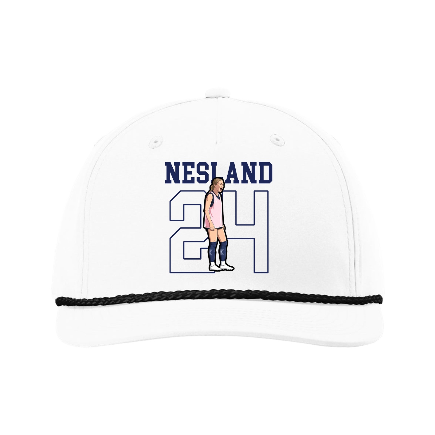 Five-Panel Classic Rope Cap — Shirsey in White